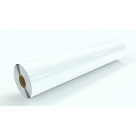 3.5mil Gloss White Vinyl Gray Permanent Adhesive 62"x150'