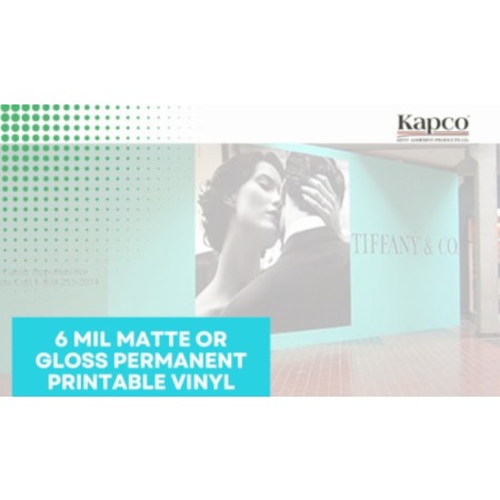 6mil Matte White Permanent Adhesive 60"x100'