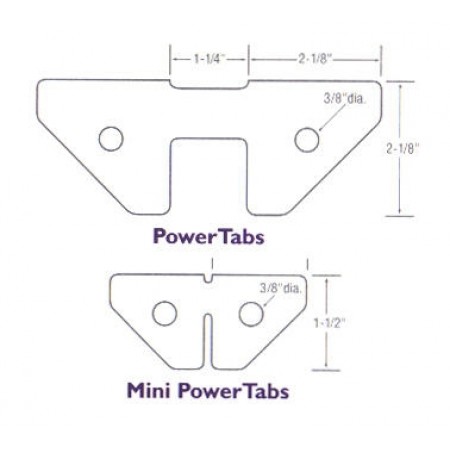 Powertabs Clear Mini 100 pcs/pkg