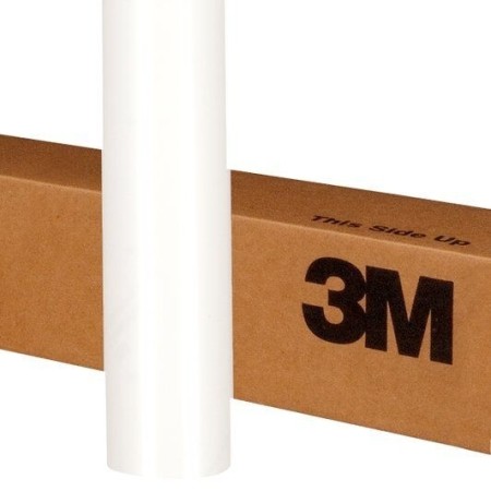 3M 40C-10R Gloss White Vinyl Comply Adhesive 54" x 150'